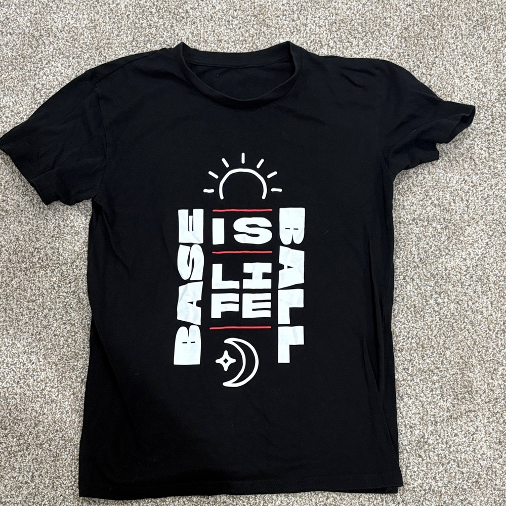 Black Baseball Graphic T-Shirt